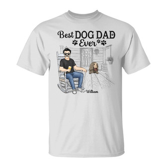 Best Dog Dad Ever Personalized T-Shirt - Gift for Fathers - Thegiftio UK