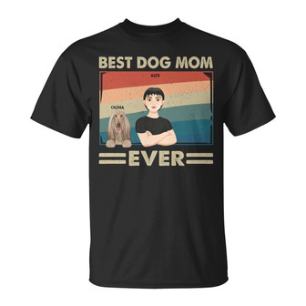 Best Dog Mom Ever Personalized T-Shirt - Gift for Dog Lovers - Thegiftio UK