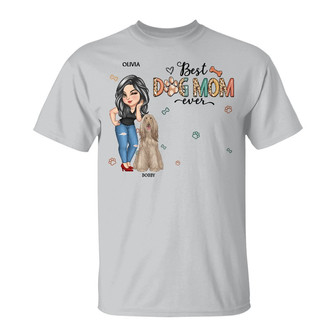 Best Dog Mom Ever Personalized T-Shirt - Gift for Dog Moms - Thegiftio UK