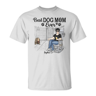 Best Dog Mom Ever Personalized T-Shirt - Gift for Dog Moms - Thegiftio UK