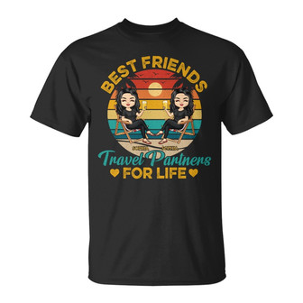 Best Friends Travel Partners Custom T-Shirt - Besties Gift - Thegiftio UK