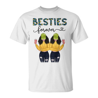 Besties Forever Modern Girls Leopard Custom T-Shirt - Gift - Thegiftio UK