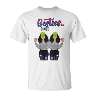 Besties Since Modern Girl Custom T-Shirt - Gift for Family - Thegiftio UK