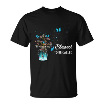 Blessed To Be Called Grandma Butterfly Custom T-Shirt - Gift - Thegiftio UK