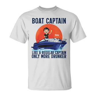 Boat Captain Like A Regular Captain Custom T-Shirt - Gift - Thegiftio UK