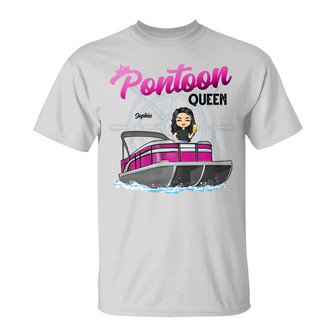 Boating Pontoon Queen Personalized T-Shirt - Birthday Gift - Thegiftio UK