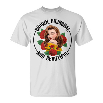 Brown Bilingual Beautiful Hispanic Month Custom T Shirt - Thegiftio UK