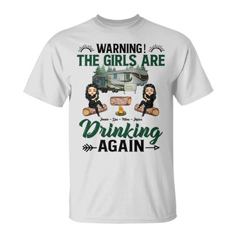 Camping Bestie Warning Custom T-Shirt - Gift for Friends - Thegiftio UK