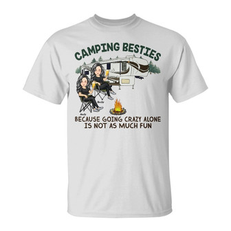 Camping Besties Personalized T-Shirt - Gift for Campers - Thegiftio UK