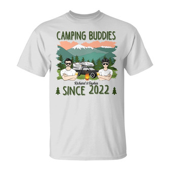 Camping Buddies Since Custom T-Shirt - Gift for Couple - Thegiftio UK