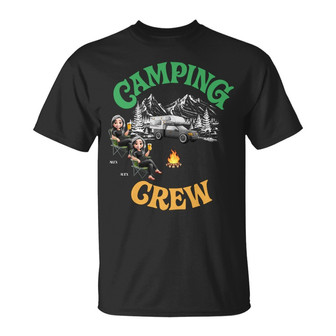 Camping Crew 3D Effect Custom T-Shirt - Gift for Friends - Thegiftio UK