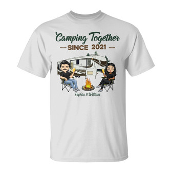 Camping Together Since Personalized T-Shirt - Couple Gift - Thegiftio UK