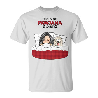 Cartoon Pet Lovers My Pawjama Custom T-Shirt - Gift for Pets - Thegiftio UK