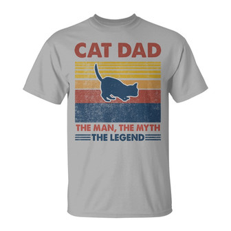 Cat Dad Legend Retro Custom T-Shirt - Gift for Dad - Thegiftio UK