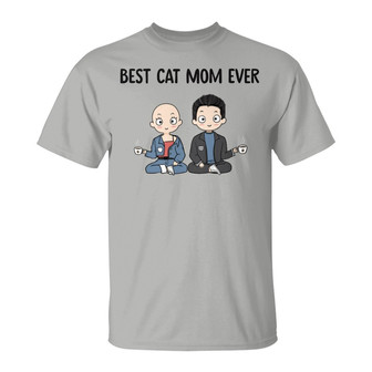 Cat Mom Cat Dad Chibi Custom T-Shirt - Gift for Couples - Thegiftio UK