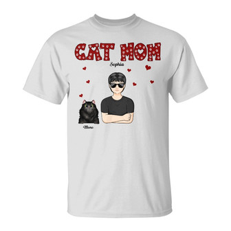 Cat Mom Cat Dad Personalized T-Shirt - Birthday Gift - Thegiftio UK
