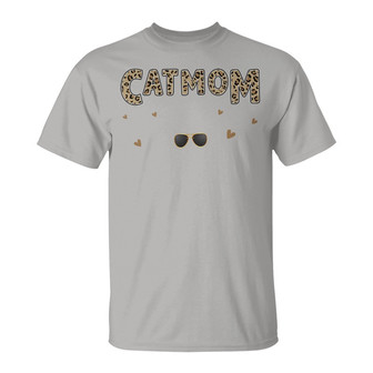 Cat Mom Chibi Leopard Pattern Custom T-Shirt - Gift for Mom - Thegiftio UK