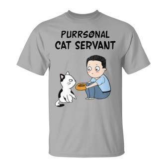 Cat Purrsonal Servant Chibi Boy Custom T-Shirt - Thegiftio UK