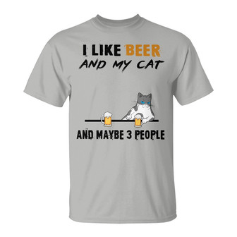 Cats Beer Maybe 3 People Custom T-Shirt - Cat Lovers Gift - Thegiftio UK