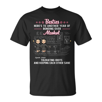 Chibi Bestie Keeping Each Other Sane Custom T-Shirt - Gift - Thegiftio UK