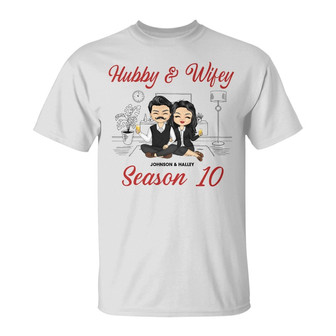 Chibi Couple Cheers To 30 Years Custom T-Shirt - Thegiftio UK