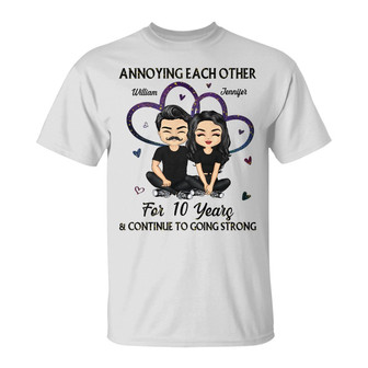 Chibi Couple Heart Together Since Custom Hoodie - Thegiftio UK