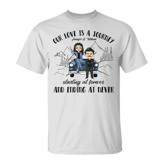 Chibi Couple Our Love Is A Journey Custom T-Shirt - Gift - Thegiftio UK