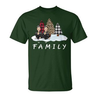 Christmas Cartoon We Are Family Personalized T-shirt - Thegiftio UK