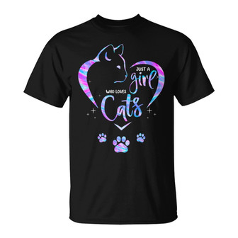 Colorful Cat Lovers Heart Paw Custom T-Shirt - Gift for Cats - Thegiftio UK