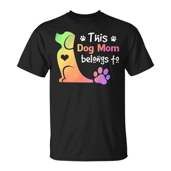 Colorful Dog Mom Personalized T-Shirt - Gift for Dog Moms - Thegiftio UK