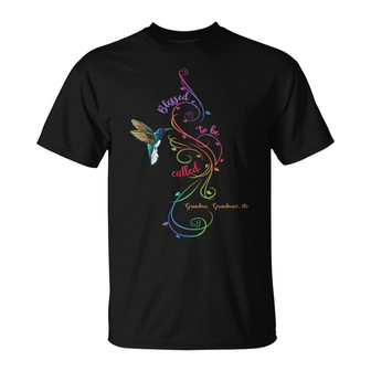 Colorful Swirl Grandma Hummingbird Custom Shirt - Gift - Thegiftio UK