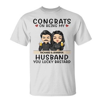 Congrats On Being My Husband Chibi Custom T-Shirt - Gift - Thegiftio UK