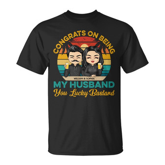 Congrats On Being My Husband Chibi Custom T-Shirt - Gift - Thegiftio UK