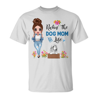 Cool Doll Rockin' The Dog Mom Life Custom T-Shirt - Gift - Thegiftio UK