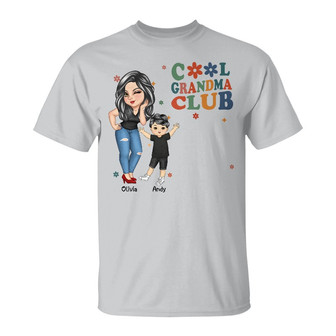 Cool Grandma Club Personalized T-Shirt - Gift for Grandma - Thegiftio UK