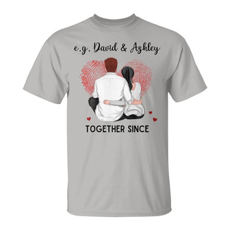 Couple Together Since Sitting Custom Shirt - Couples Gift - Thegiftio UK