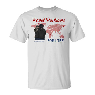 Couple Travel Partners For Life Custom T-Shirt - Thegiftio UK