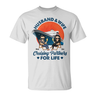 Cruising Partners For Life Custom T-Shirt - Gift for Couples - Thegiftio UK