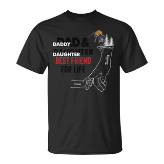 Dad And Daughter Best Friends Custom T-Shirt - Birthday Gift - Thegiftio UK