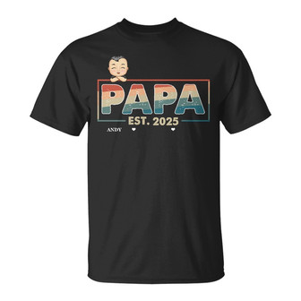 Dad Est Grandpa Father Personalized T Shirt - Gift for Dad - Thegiftio UK