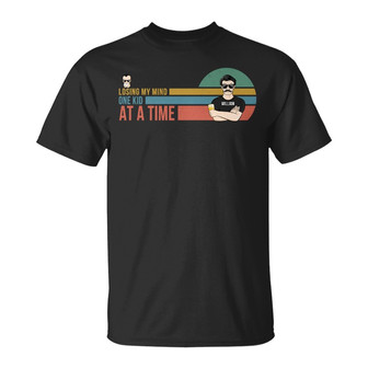 Dad Losing My Mind One Kid At A Time Custom T-Shirt - Thegiftio UK
