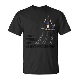 Dad Walking With Kids We Love You Everyday Custom T-Shirt - Thegiftio UK