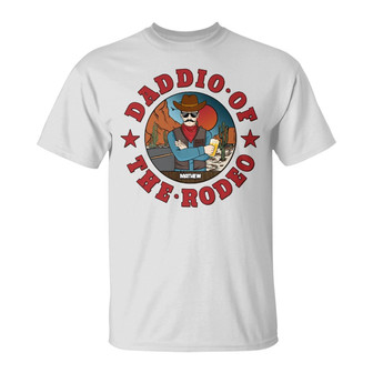 Daddio Of The Rodeo Personalized T-Shirt - Gift For Father - Thegiftio UK