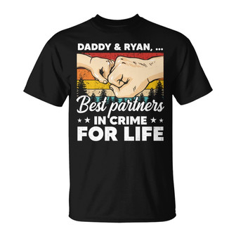 Daddy Grandpa And Kid Best Partners In Crime Custom T-Shirt - Thegiftio UK