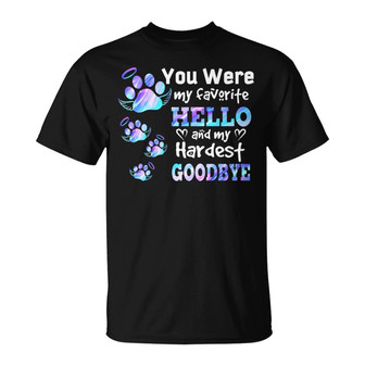 Dog Cat Hardest Goodbye Personalized T-Shirt - Memorial Gift - Thegiftio UK