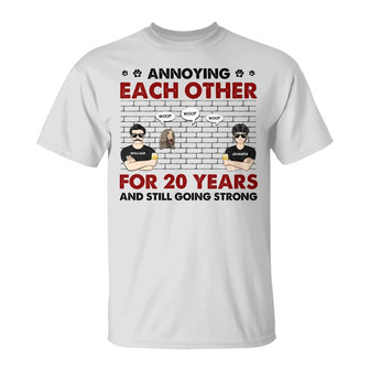 Dog Couple Lovers Annoying Each Other Custom T-Shirt - Gift - Thegiftio UK