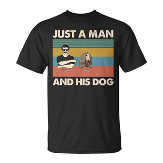 Dog Dad Just A Man & His Dogs Custom T-Shirt - Pet Dad Gift - Thegiftio UK