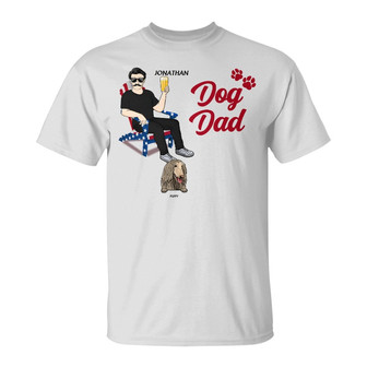 Dog Dad Personalized T-Shirt - Gift for Dog Lovers - Thegiftio UK