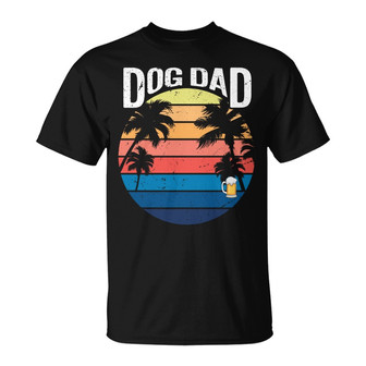 Dog Dad Summer Old Man Custom T-Shirt - Father's Day Gift - Thegiftio UK