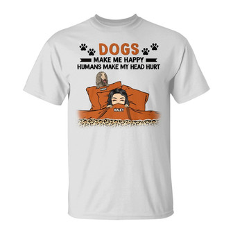 Dog Lover Chibi Girl Custom T-Shirt - Gift for Dog Lovers - Thegiftio UK